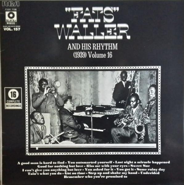 LP Запись FATS WALLER & HIS RHYTHM - Полные записи Том 16 (1939 FXM17198 RCA France Джаз Б/У