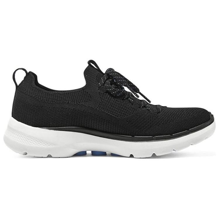 Skechers Go Walk 6 Простые Однотонные Прочные Низкие Повседневные Кроссовки Женские Черный 124620-BKLB