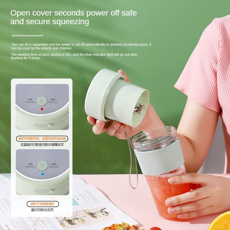 Mini Portable Blender Electric Fruit Juicer Electric Juicing Cup Fresh Juice Blender Multifunction Rechargeable