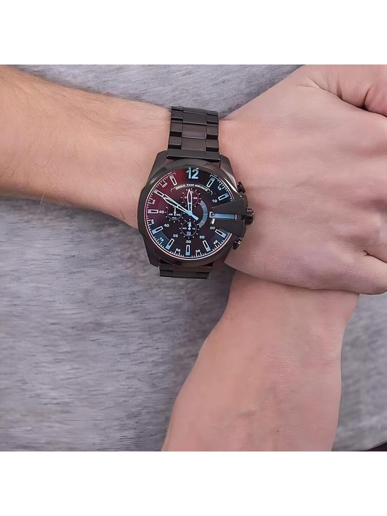 Diesel Мужские кварцевые часы-хронограф, циферблат 51 мм, браслет из нержавеющей стали, подходят для официальных мероприятий DZ4318