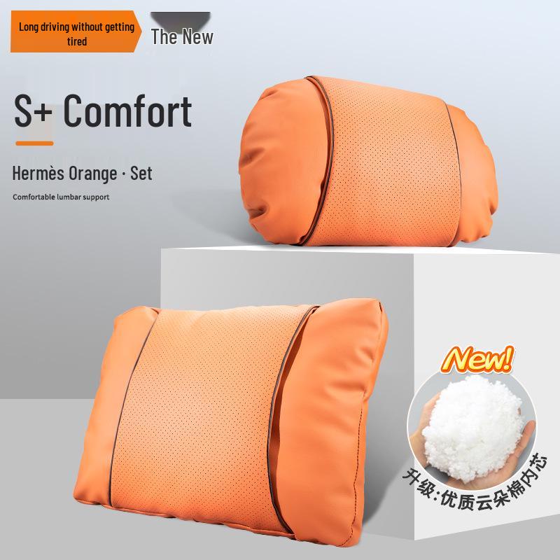 Jeep Car Headrest Lumbar & Neck Support Pillow for Renegade, Compass, Grand Commander, Wrangler