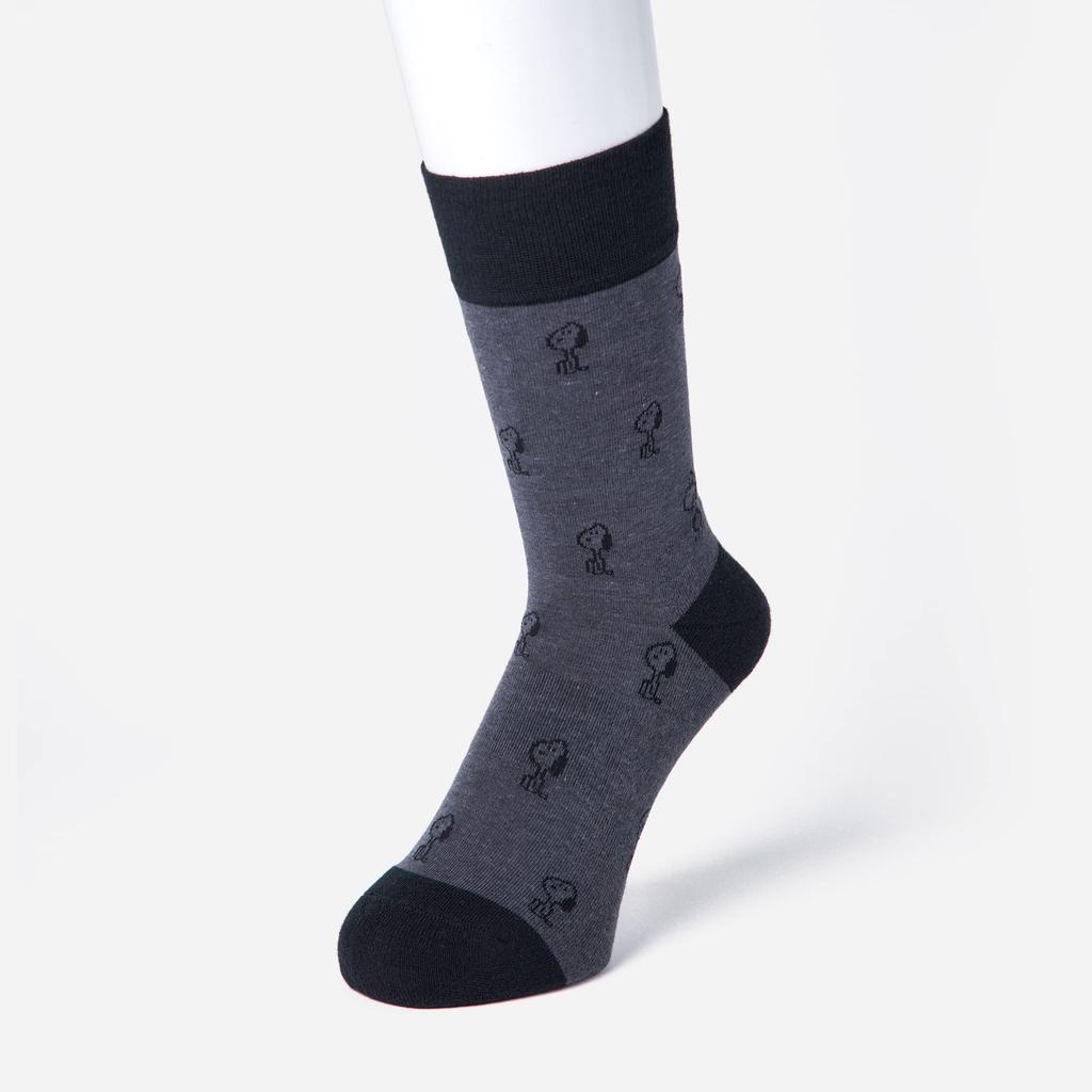 ChicStocks Snoopy Goods Snoopy Gift Socks Socks Made In Japan Line Pattern 13 X 10 Dark Gray X [CHICSTOCKS] <Official> Men's Women's (L, Black)