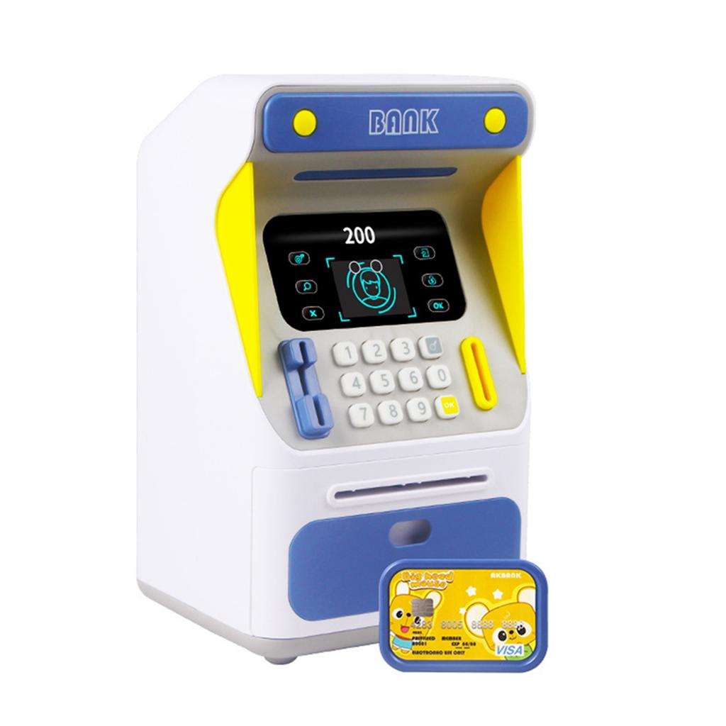 Face Recognition ATM Savings Piggy Money Bank for Real Money for Kids Adults Emulation Card