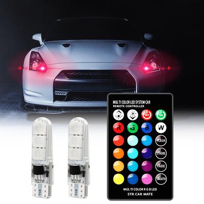 2 шт. T10 W5w RGB светодиодная лампа для Lada Granta Largus Kalina 4*4 Priora 2110 для BMW E46 E60 E90 E91 E92 E93 F30