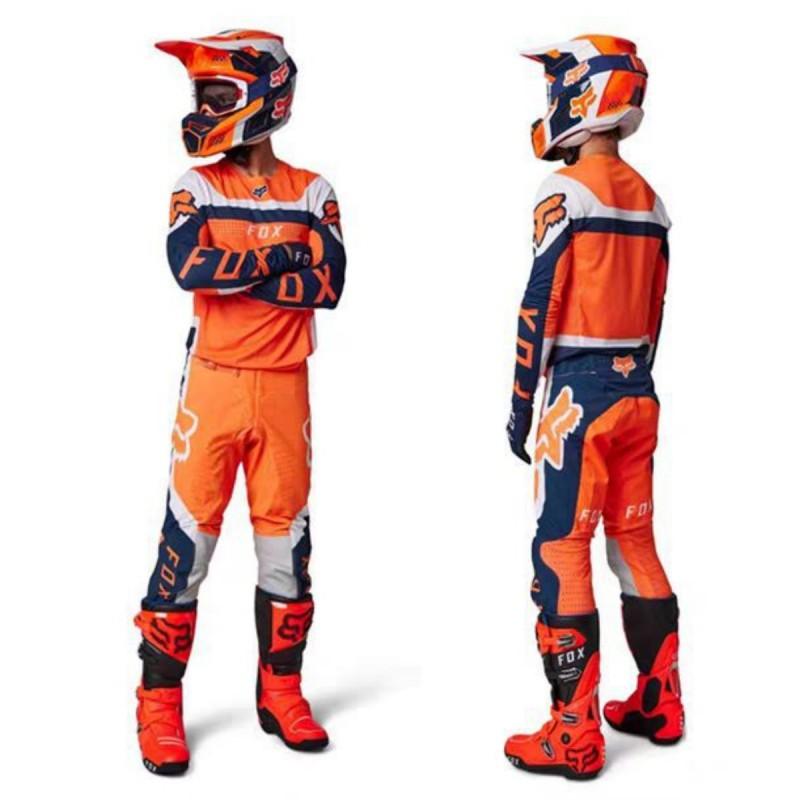 FOX Off-Road Downhill Cycling Jersey Set Breathable Quick-Dry Mountain Bike Motocross Apparel Unisex