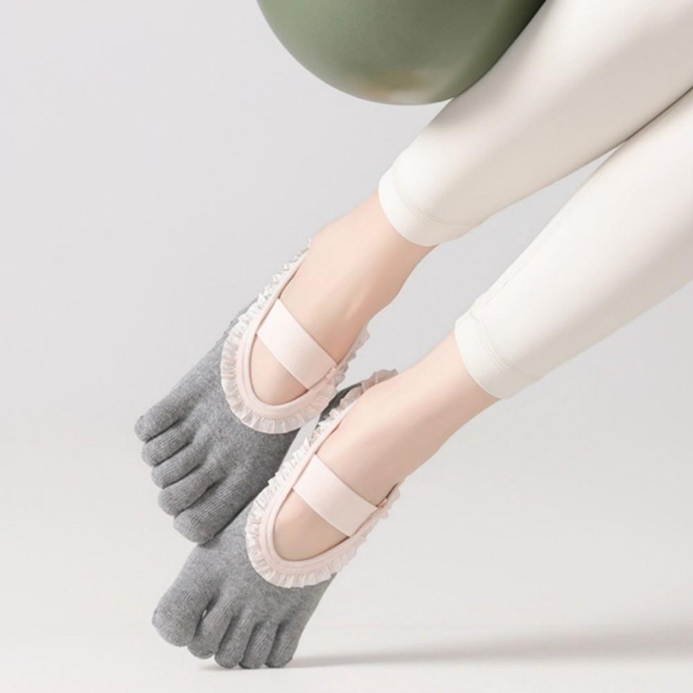 Soft Five Toes Pilates Sock Elastic Boat Socks Breathable Low-Ankle Socks Exercise