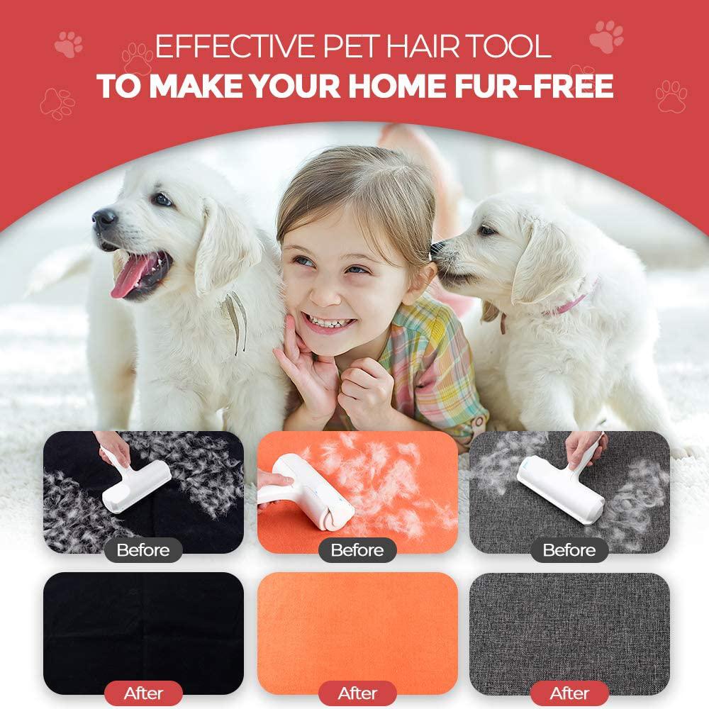 Self-Cleaning Base Pet Lint Hair Remover Brush Dog and Cat Fur Remover Roller Stocked Plastic Material