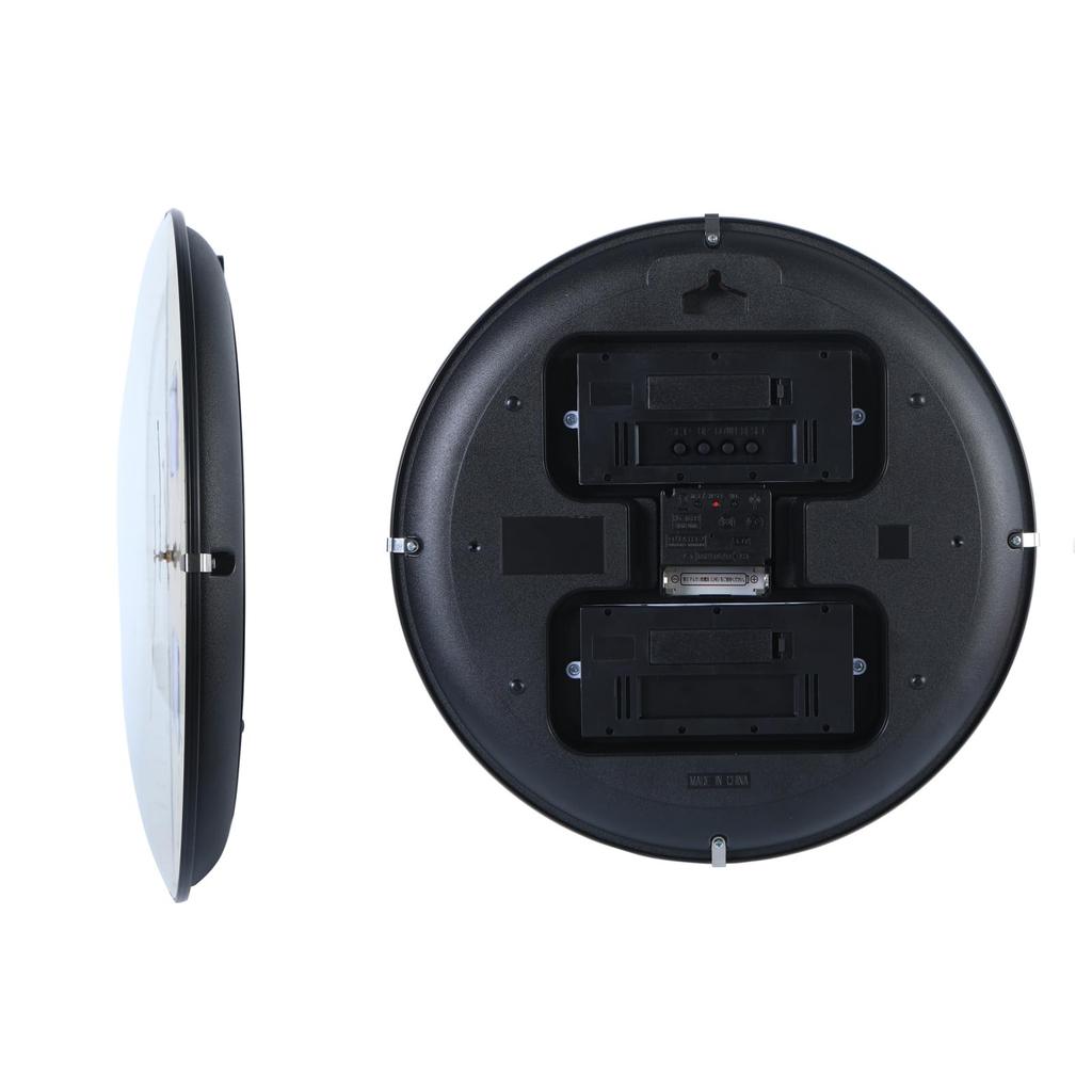 Настенные радиоуправляемые часы Nbdeal День недели Диаметр Ночная секундная стрелка Стоп Сферические Натуральные часы, Часы, Температура, Влажность, Дата, Дисплей,