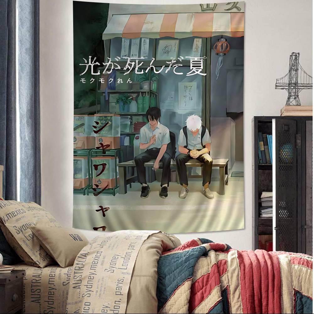 Популярная аниме BL The Summer Hikaru Died Карта Гобелен Дерзкая Эстетика Модный Декор Комнаты для Фанатов Аниме Современного Искусства
