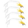 20pcs Bag Clip Electrode Lead Wires Cable for TENS Unit Physiotherapy Machine Yellow