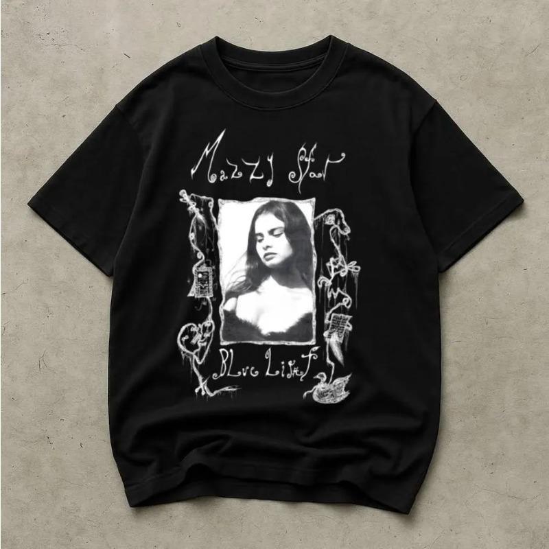 Mazzy Star Cat Tshirt Womens Tshirt Summer New Retro Unisex Cotton Casual Fashion Tshirt