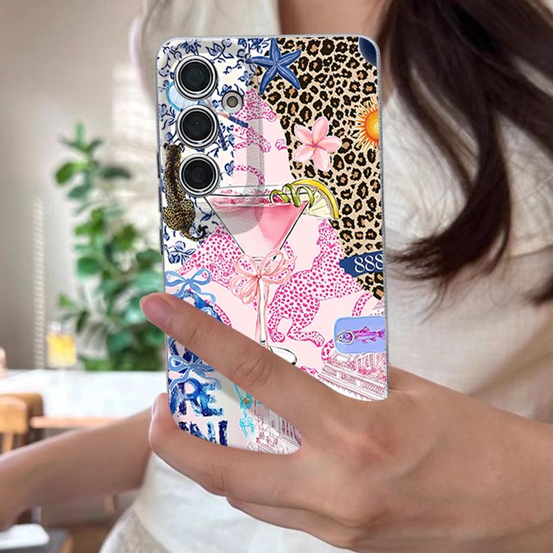 Pink Goblet Bowknots Disco Ball Pattern Case For Samsung Galaxy A57 A56 A55 A54 5G A37 A36 A35 A34 A17 A16 A15 A14 Leather Texture Silicone Cover