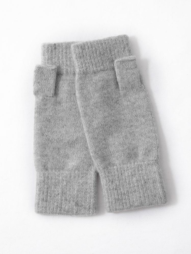 Women 100% Baby Cashmere Thick Density Mitts Knitted Fingerless Winter Thermal Gloves Semi Finger Drive Mittens Arm Warmers