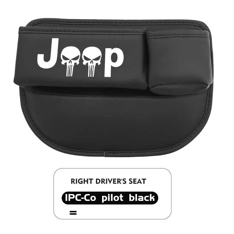 For Jeep Car Seat Gap Storage Box Leather Organizer with Cup Holder Compass Renegade Cherokee Wrangler JK Patriot Liberty AKY1