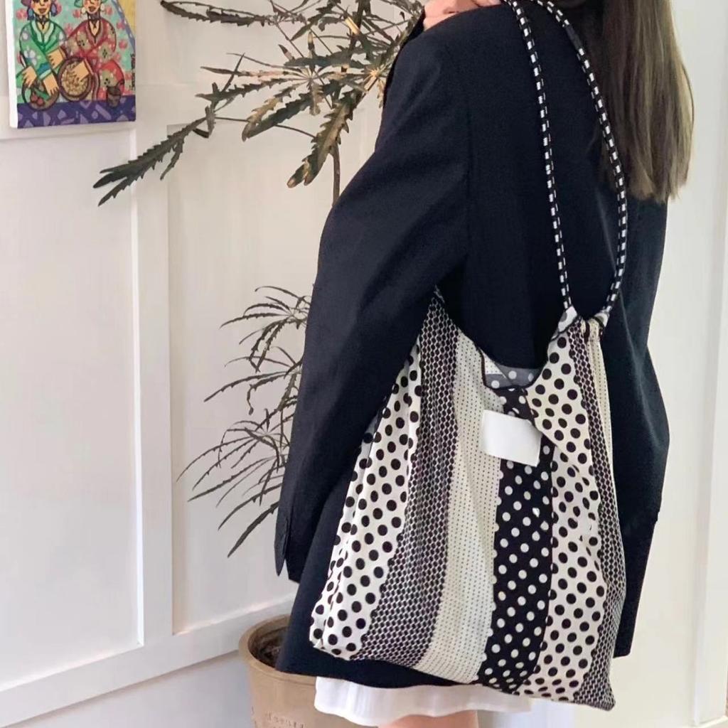 Милая и классная сумка Ghost Horse Girl Point из ткани, сумка через плечо, большая вместимость, универсальная ленивая ветровая холщовая сумка