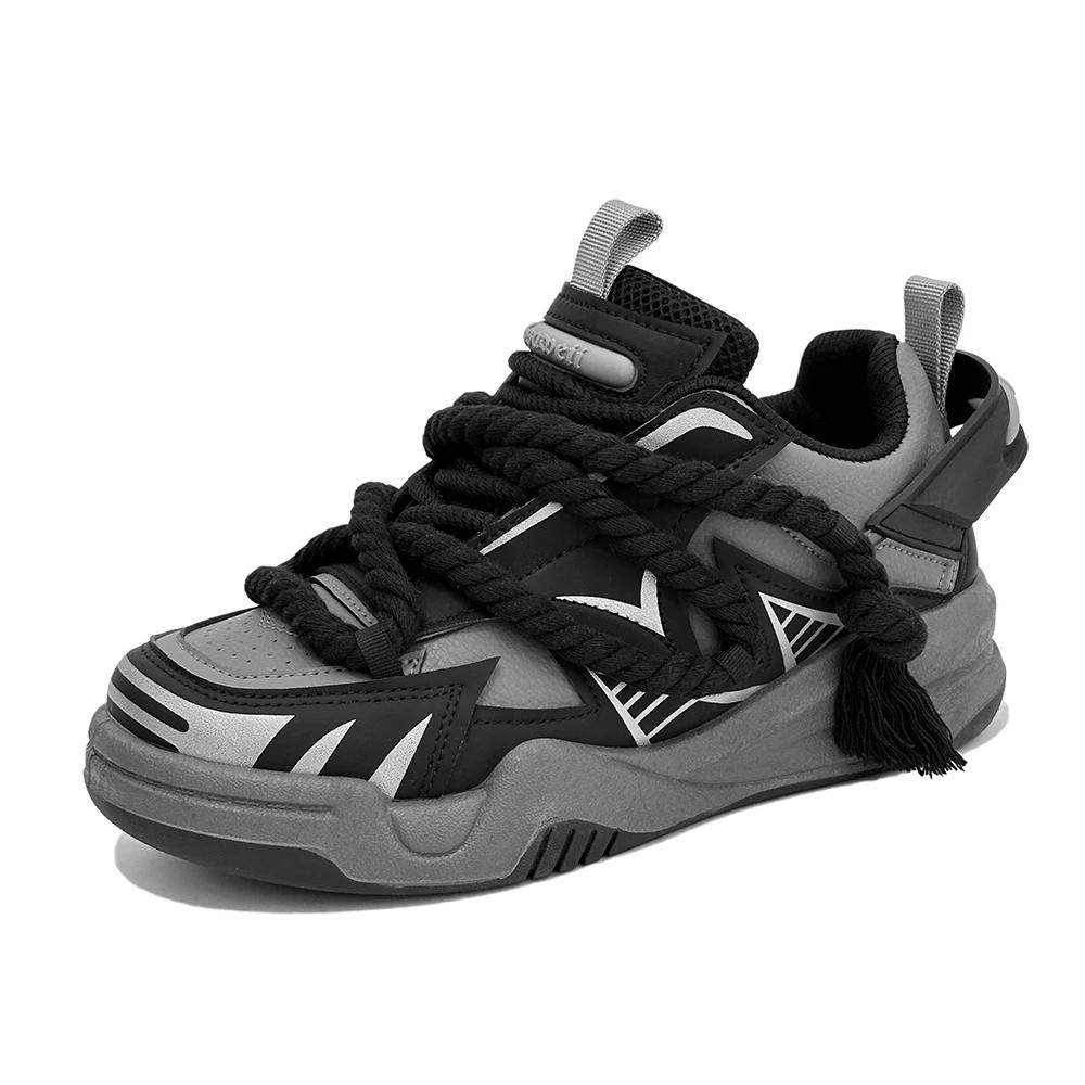 2024 Новые повседневные мужские хип-хоп крутые кроссовки для катания на коньках дышащие модные ретро-кроссовки для ходьбы размер 39-45 дышащие