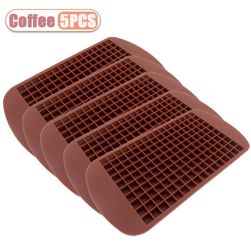 1-5PCS160 Grid Silicone Ice Tray Ice Cubes Foldable Ice Mold Ice Breaker Ice Grid Tray Small Square Mold Ice Maker Silicone Mold