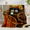 1PC telephone booth Flannel Blanket Gift, Suitable for Both Men And Women, Soft Ideal for Beds And Sofa, Birthday Or Christmas Gift
