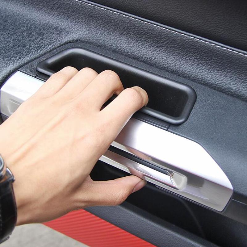 Оригинальный ящик для хранения на двери автомобиля для Ford Mustang 2015-2022, АБС-пластик, автомобильная дверная ручка, органайзер, боковая коробка для салона автомобиля