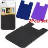 2 шт. клейкий силиконовый чехол для кредитной карты с карманом для денег и держателем для мобильного телефона