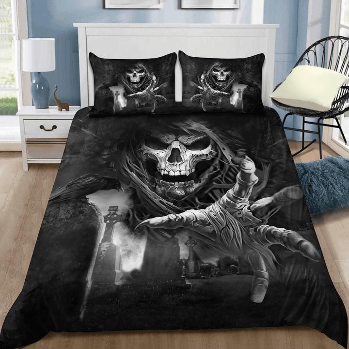 Комплект постельного белья с принтом черепа, пододеяльник, мягкие одеяла, наборы подарков, подарок