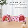 Small Animal Tunnel Bed Plush Hamster Nest Bed Guinea Pig Cozy Hideout Warm Bunny Toys Cage Accessories for Kittens Ferrets Rabbits Hedgehogs