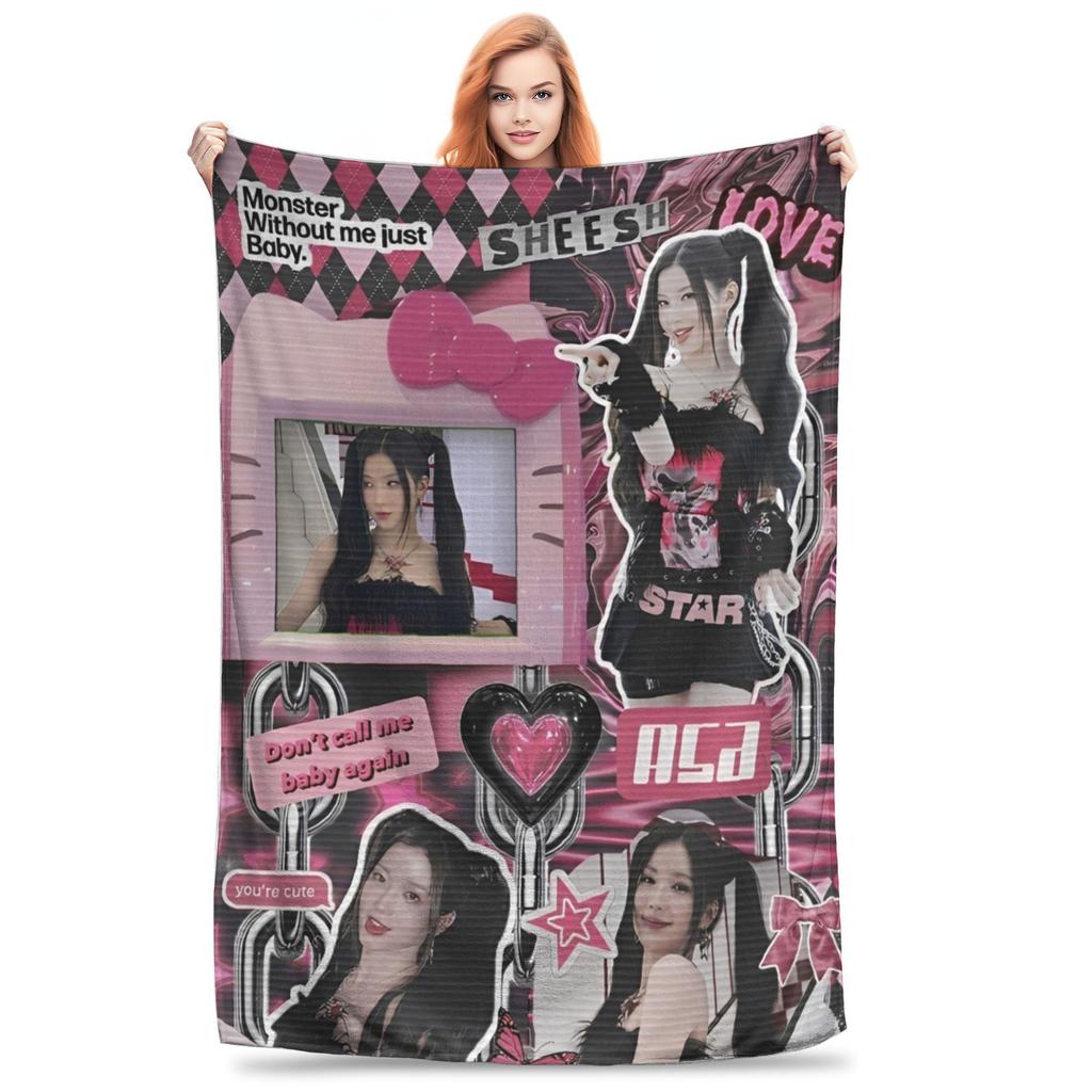 Babymonsters KPOP Фланелевое одеяло Потрясающие пледы для дома 200x150см Покрывала,