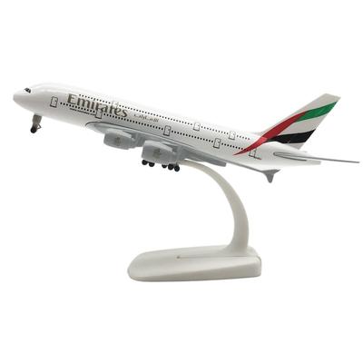 Масштаб 1/300, 20 см, модель самолета Airbus A380 авиакомпании Объединенных Арабских Эмиратов, литая металлическая модель самолета, коллекционный подарок.