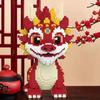 New 30Cm Diy Dragon Building Blocks Assembly Toy Small Particle Puzzle Ornaments 3D Desktop Decoration Birthday Gift