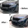 Front Bumper Lip Splitter Chin Spoiler For BMW X3M F97 X4M F98 LCI 2022+ Car Exterior Refit Replacement Accessories Parts