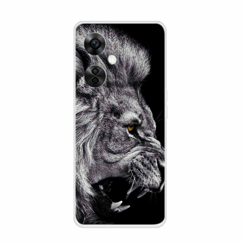 For OnePlus Nord CE 3 Lite 5G Cases Wolf Clear Soft TPU Silicone Phone Cover For One Plus Nord CE 3 5G Case Transparent Etui