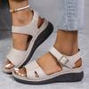 Fashion Women's Casual Summer Wedge Sandals Open Toe Ankle Strap Comfort Beach Shoes Woman Lightweight Non Slip Walking Sandalias Muejr