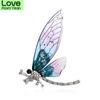 Fashion Insect Retro Drip Oil Dragonfly Corsage Rhinestone Bee Ladies Brooch Crystal Pin Female Accessories