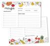 Inkdotpot 4x6 Inch Recipe Cards (Set of 50) , Thick Double Sided Premium Card Stock- Modern Style White Recipe Notecards