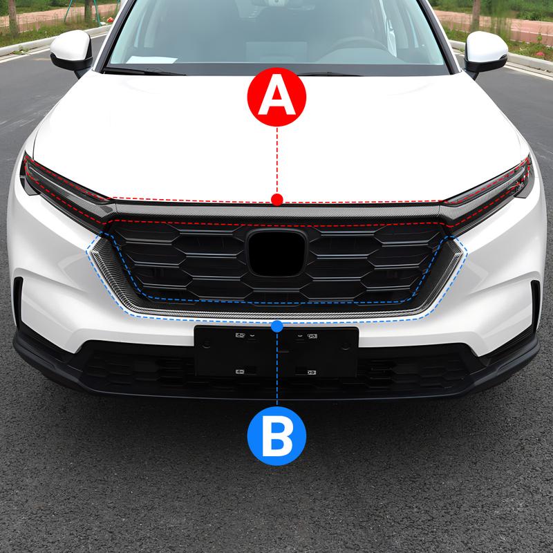 Для Honda CR-V CRV 6-го поколения 2024 2025 Гибрид ABS Автомобильный Передний Бампер Центральная Решетка Декоративная Рамка Накладка Накладки Наклейки Аксессуары
