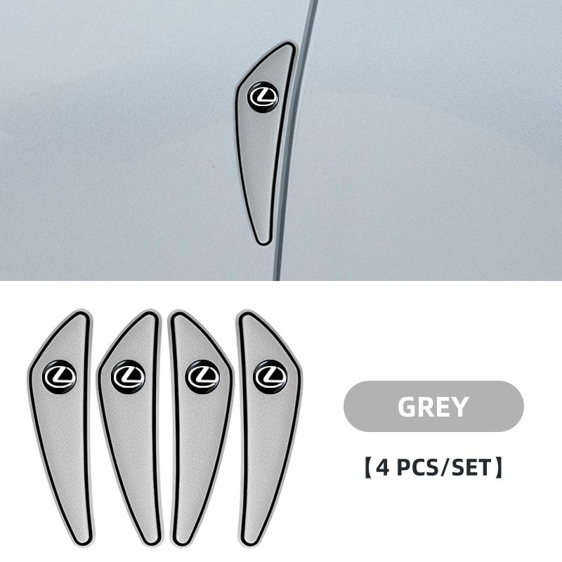 4pcs Car Logo Bumper Anti-Collision Strip For Lexus F-SPORT ES RX NX LS UX LM LX GX LC RZ IS CT GS RC HS SC TX L Accessories