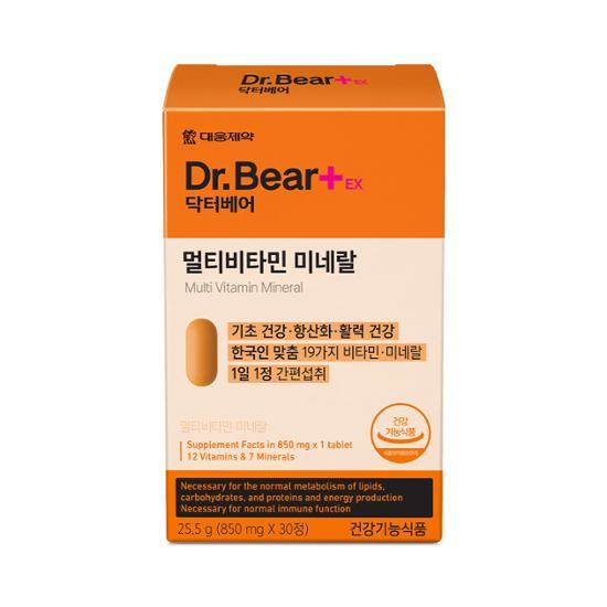Дэвунг Фармасьютикал Доктор. Медведь Мультивитаминный Минерал 30 таблеток (30-дневный запас)