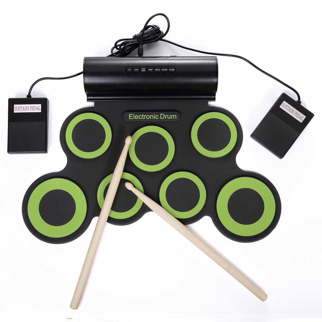 IWord Портативная электронная барабанная установка Bluetooth для детей - Инструмент для начинающих с ручным управлением