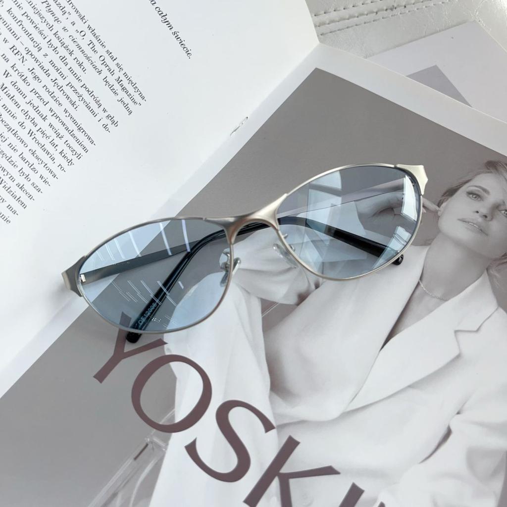 Y2K Sunglasses Girl New Borderless Metal Fashionable Cool Versatile Luxury Brand High Quality Trendy Sunglasses