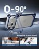 Oatsbasf Безрамочный металлический чехол для телефона с дизайном "9" для iPhone 17 Pro Max / 17 Pro, чехол для телефона с регулируемой на 90° скрытой подставкой для камеры