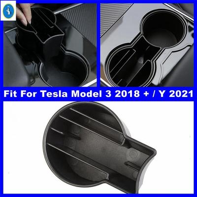 Для Tesla Model 3 2018 - 2024 / Model Y - 2024 Автомобильный передний центральный подстаканник Контейнер-бокс для хранения карт Аксессуары