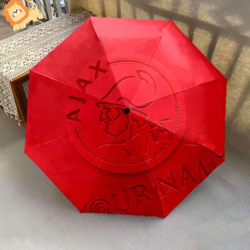 1 шт. Автоматический складной зонт - AFC Ajax, узор с индивидуальным названием, портативный и складной дизайн с 8 спицами, Рождественские и Дни рождения