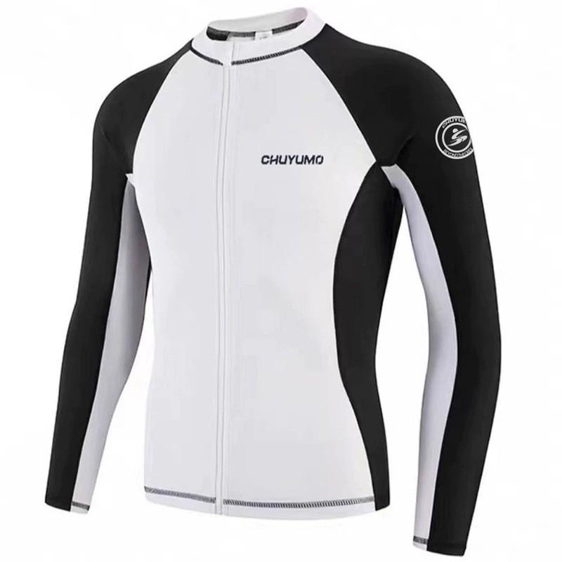 Quick-Dry UV-Protective Long Sleeve Rash Guard Men Women Swimming Diving Surfing Water Sports
