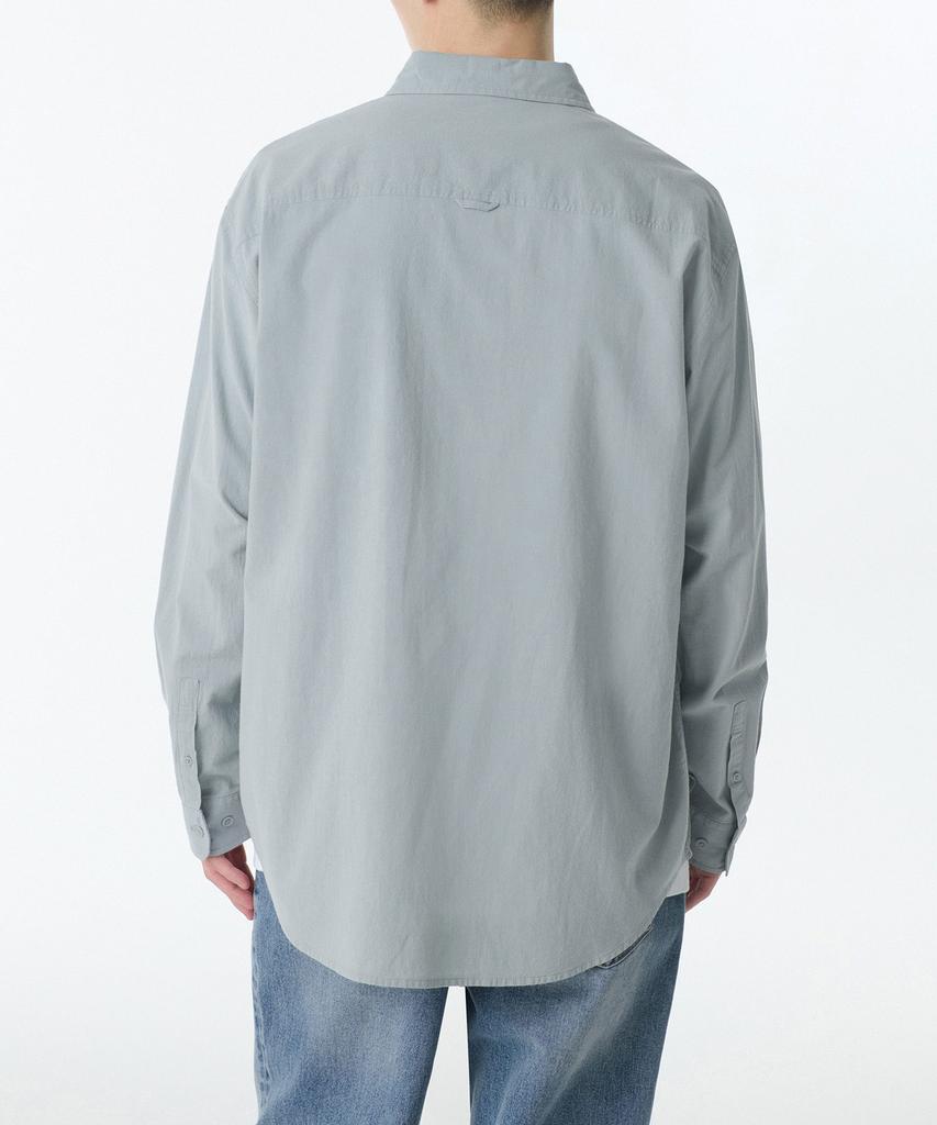 MUSINSA STANDARD Relaxed Natural Touch Shirt [Mint Gray]