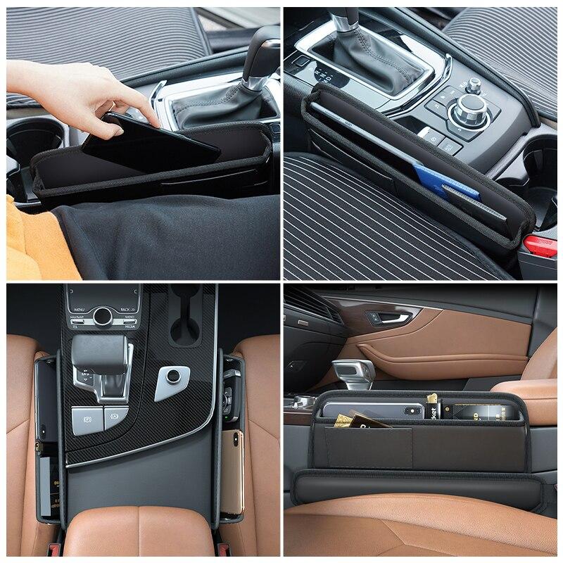 SEAMETAL Car Organizer Seat Gap Storage Pocket Premium Seat Crevice Filler Box Driver/Passenger Storage Pocket Stowing Tidying