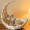 Minimalist Earrings Ring Display Dish Moon-Shaped Decorative Plate  Entryway Decor