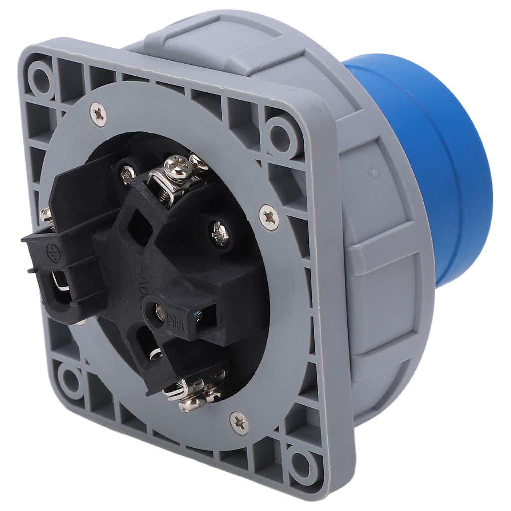 3-контактный 63A промышленный штекерный разъем IP67 водонепроницаемый 2P+E пылезащитный для электричества в аэропорту