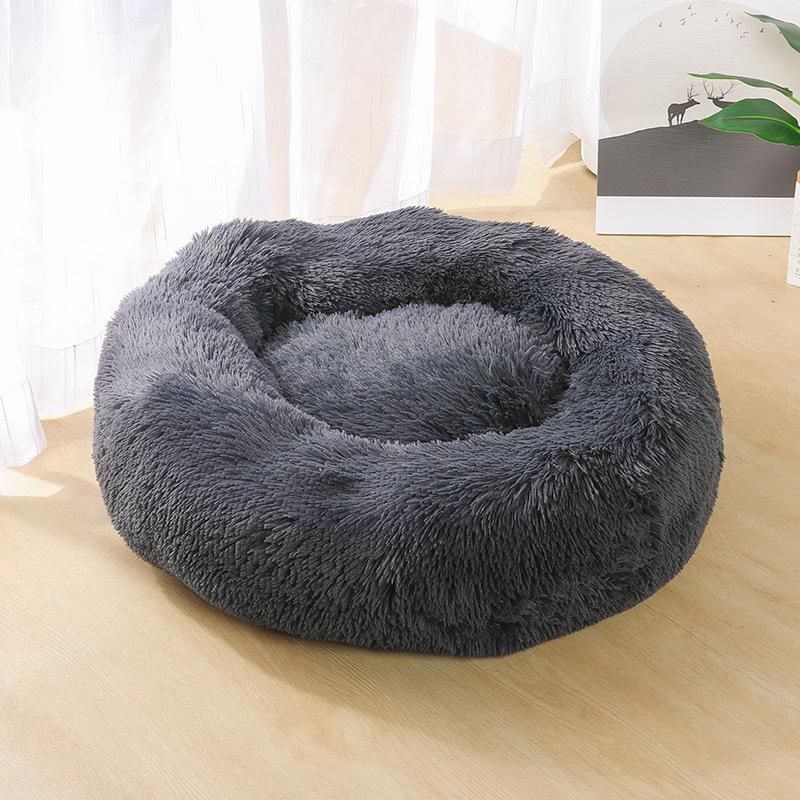Зимний утолщенный теплый наполнитель для кошачьего туалета Мягкий круглый наполнитель для кошачьего туалета Плюшевый коврик для домашних животных