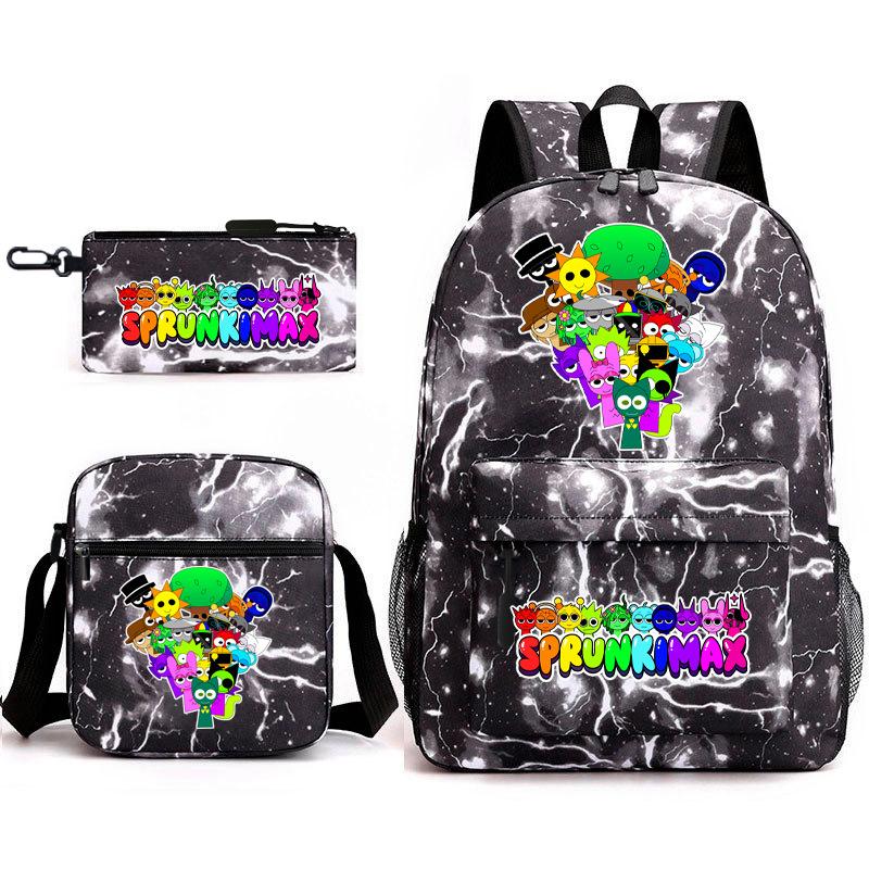 Rhythm Box Peripheral Elementary School Bag Starry Sky Backpack Three-piece Set