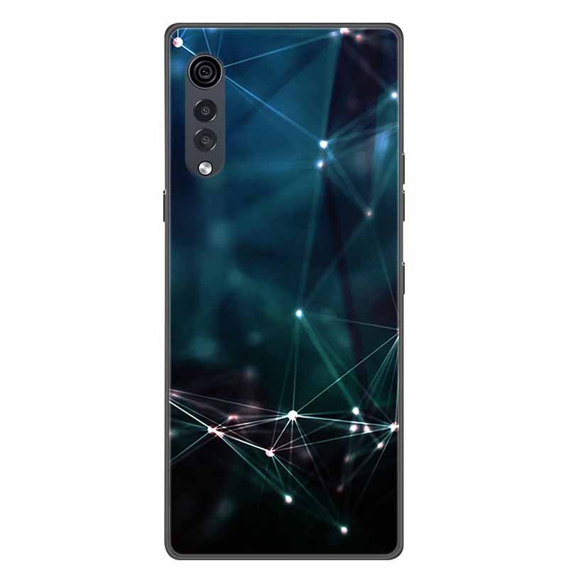 Для телефона LG Velvet Роскошный Чехол Черный Мягкий Силикон ТПУ Задняя Крышка для LGVelvet 5G Funda LMG910EMW Защитный Колпачок Capa Мультяшный Coque